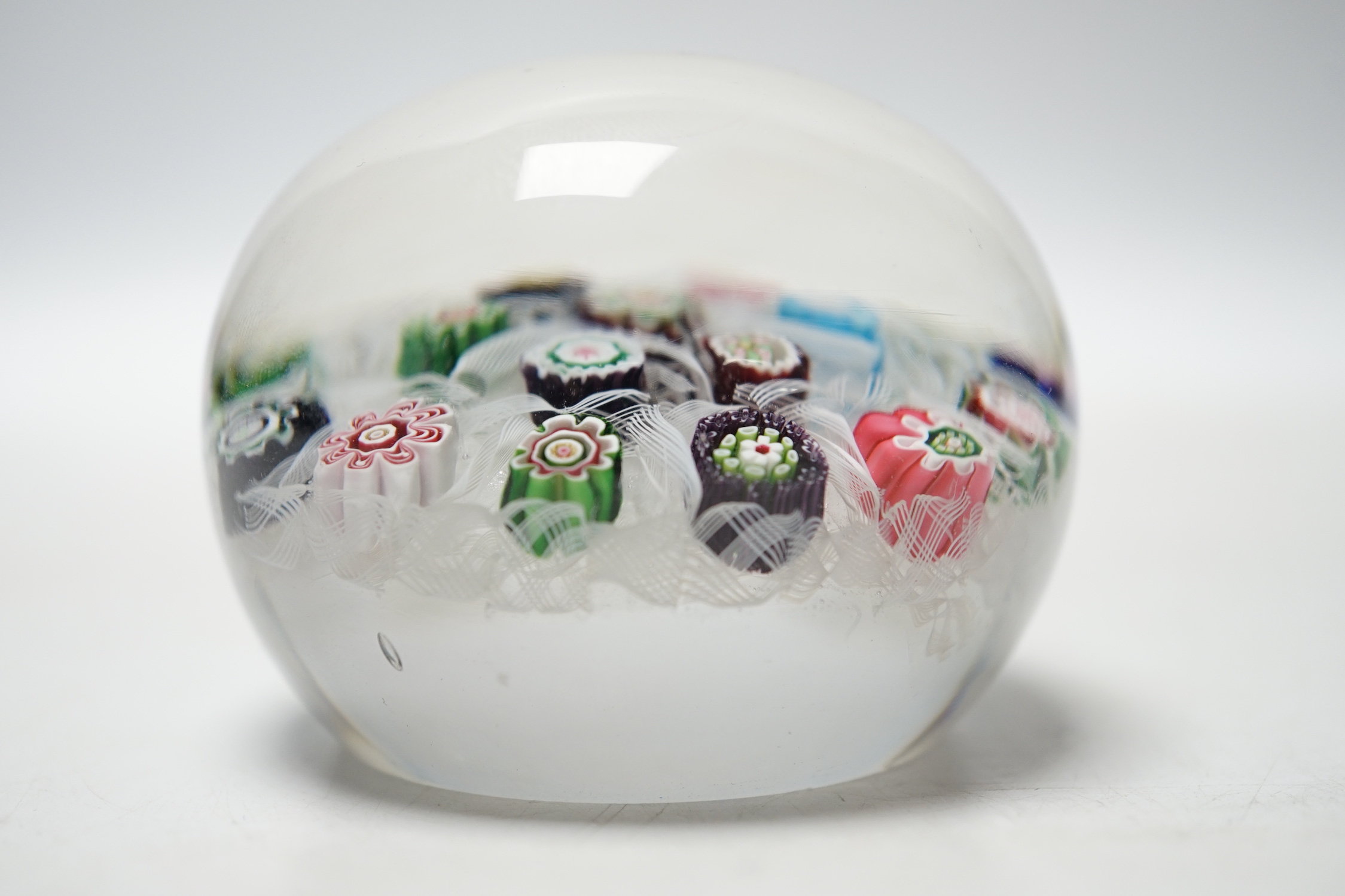 A Clichy upset muslin paperweight, 7cm diameter